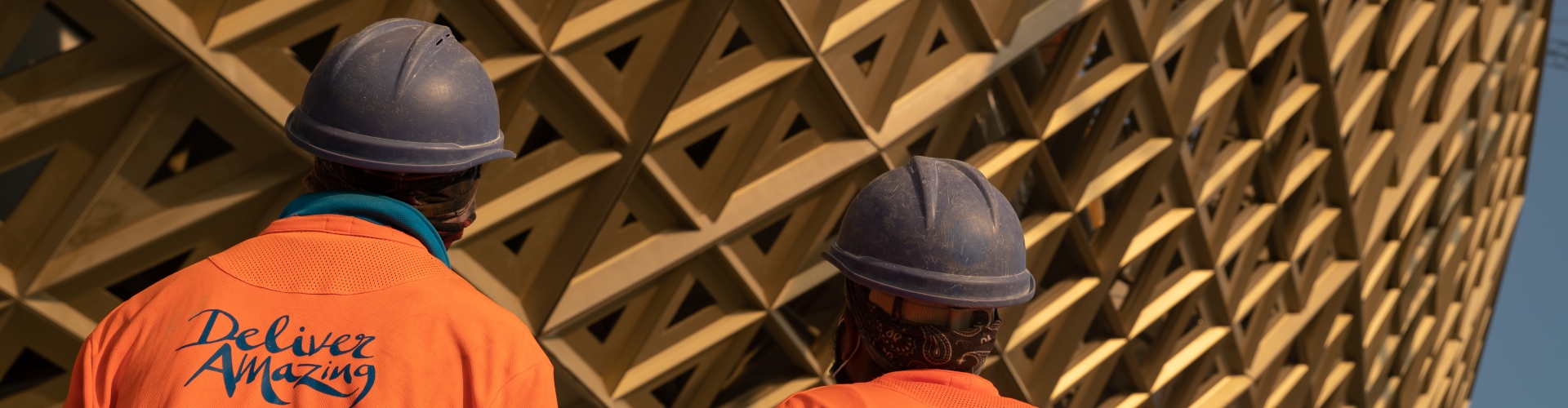Workers at Lusail