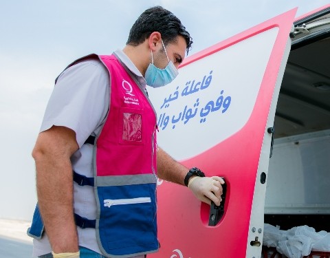 SC Volunteer Qatar Charity Iftar meals