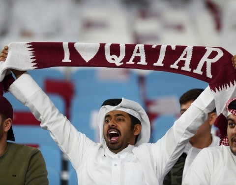 Spectators in stadium