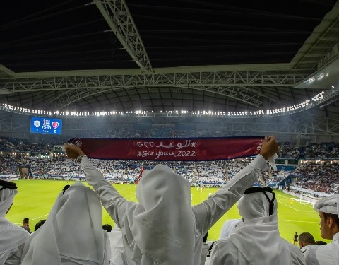 Spectators in stadium