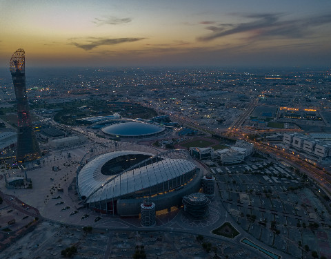 Aerial view of Khalifa International Stadium